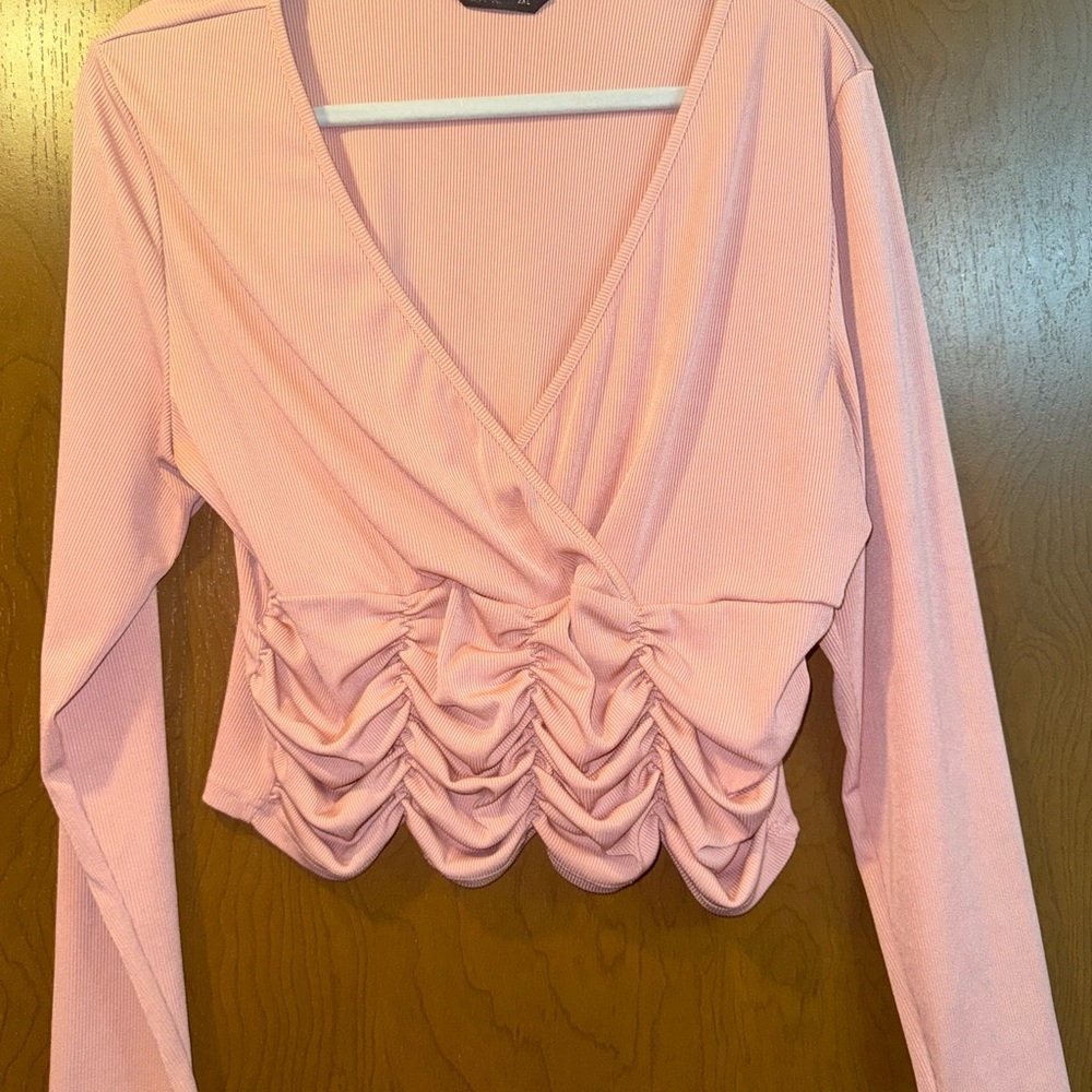 Pink Ruched Top